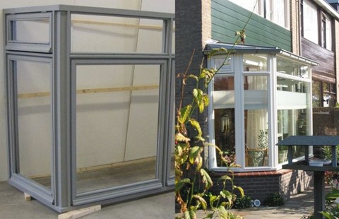 erker, uitbouw of verlenging